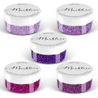 Marblers Cosmetic Grade Fine Glitter 5-Pack [Purple Mood] 0.90Oz (25G) | Non-Toxic | Vegan | Cruelty-Free | Eyeshadow, Nail Polish, Nail Art | Festival, Rave & Party Makeup | Body & Face