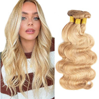 Blonde Human Hair Bundles P27/613 Body Wave Bundles Brazilian Virgin Human Hair 3 Bundles 18 20 22 Honey Blonde Bundle Hiar Extensions Double Weft