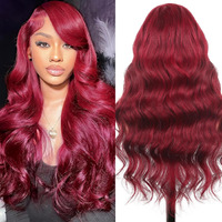 Kesenmu 99J Burgundy Lace Front Wigs Human Hair,13X6 Hd Body Wave Burgundy Lace Frontal Wigs Human Hair Pre Plucked With Baby Hair,210% Density Colored Wine Red Wig Human Hair For Women 20 Inch