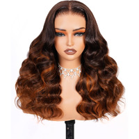 Arabella Hair 5X6 Glueless Wigs 2P/430# Pre Plucked Pre Cut 230% Density Glueless Wigs 100% Human Hair 12A Human Hair Wig Pre Plucked Bleached Knots Loose Body Wave Wig 20Inch