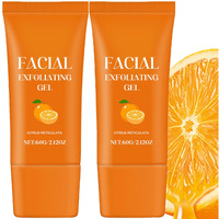 Facial Exfoliating Gel, Face Exfoliante Gel De Naranja, Enzyme Deep Cleansing Scrub Moisturizing Exfoliator Orange For Women 60G