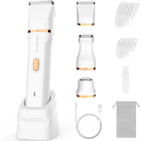 Hebeca Bikini Trimmer For Women, 3In1 Electric Razor For Women With Facial Trimmers & Intimate Shaver For Sensitive Skin, Waterproof Wet & Dry Use Rechargeable Pubic Hair Trimmer Removal