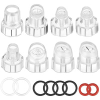 Ipetboom 8Pcs Hydro Facial Machine Tips For Water Oxygen Facial Beauty And Suction Machine Replacement Spare Parts Heads Care Skin Head Caps, 1X0.8X0.8In