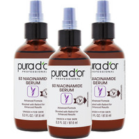 Pura D'Or B3 Niacinamide Advanced Facial Serum (3.3Oz X3 = 9.9Oz) Skin Care Formula With Retinol For Wrinkles, Hydration & Complexion - All Skin Types, Hypoallergenic - Women & Men