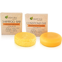 Morrocan Argan Oil Shampoo & Conditioner Bar Set - Volumizing & Strengthening Argan Oil Conditioner For All Hair Types, Citrus Scent, Paraben & Sulfate Free, Made In Usa