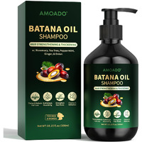 Batana Oil Shampoo For Hair Growth, Strengthening, Thickening, Sulfate Free Hair Shampoo For Women & Men With Thinning Hair & Hair Loss, Infused Rosemary, Tea Tree Oil & Mint, 10.15 Fl.Oz