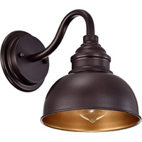 Acland 9"" Industrial Gooseneck Light Fixture, Oil Rubbed Bronze Barn Light, Modern Farmhouse Wall Sconce For Vanity, Bathroom, Bedroom, Hallway, Living Room, And Reading Room