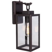 Lit-Path Dusk To Dawn Outdoor Wall Lantern, Wall Sconce As Porch Lighting Fixture, E26 Medium Base Max 60W, Anti-Rust Metal With Glass Shade, Oil Rubbed Bronze Finish, 1-Pack