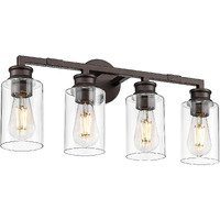 Emliviar 23 Inch Vanity Light Above Mirror For Bathroom, Oil Rubbed Bronze Finish 4-Light Wall Sconce With Clear Glass Shade, Yce253B-4W Orb