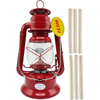 Light Of Mine - Dietz #30 Little Wizard Red Oil Lantern With 5/8"" Replacement Wick Strips (Red)