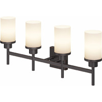 Aoneon Bathroom Light Fixtures 4-Light Bathrom Vanity Lightings With White Frosted Glass Shade, Oil Rubbed Bronze Wall Lamps Over Mirror T001Orb-L4