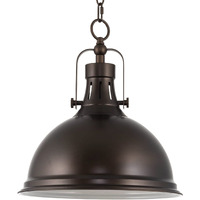 Kira Home Belle 14"" Modern Industrial Pendant Light, Adjustable Hanging Height, Oil Rubbed Bronze Finish