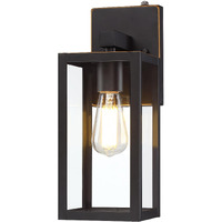 Yaokuem Dusk To Dawn Outdoor Wall Lantern, Photocell Sensor Wall Sconce As Porch Lighting Fixture, E26 Medium Base, Metal Housing Plus Glass, Bulbs Not Included, Oil Rubbed Bronze Finish, 1-Pack