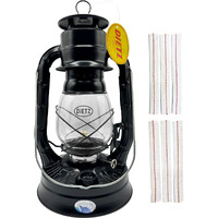 Light Of Mine - Dietz #08 Air Pilot Black Oil Lantern With 7/8"" Replacement Wick Strips (Black)