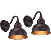 Acland Oil Rubbed Bronze Dusk To Dawn Outdoor Lights 2 Pack, 9 Inch Farmhouse Barn Lights Outdoor,Outside Wall Light For House, Garage, Doorway, Porch