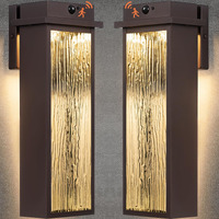 Venzblomia 20    Upgraded Dusk To Dawn Led Outside Light Fixtures, 2 Pack Large Oil Rubbed Bronze Motion Sensor Outdoor Wall Sconce Lamps, Waterproof Brown Exterior Porch Coach Patio Garage Lanterns