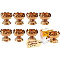 Satvik 20 Pc Brass Diya (Big) For Diwali Decoration. Handmade Oil Lamp With Golden Engraved Made Of Virgin Brass Metal. Diwali Diya Vilakku For Puja Pooja. Traditional Indian Deepawali Gift Items