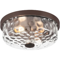 12 Inch Farmhouse Flush Mount Ceiling Light, 2 Light Industrial Close To Ceiling Light, Industrial Ceiling Lighting Fixture For Kitchen Hallway Bedroom Living Room (12.2 Inch Oil Rubbed Bronze)