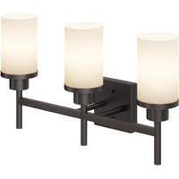 Aoneon Vanity Lighting Fixtures Oil Rubbed Bronze 3-Light With White Frosted Glass Shade, Wall Sconces For Bathroom Cabinet Porch Kitchen T001Orb-L3