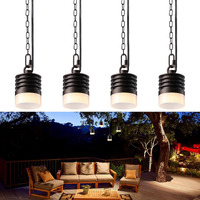 Leonlite Low Voltage Hanging Lights, 12V Pendant Lights Outdoor, Led Landscape Hanging Lights For Gazebo Tree Porch, Ul Listed, Aluminum, Ip65, 320Lm, 2700K Soft White, Oil Rubbed Bronze, Pack Of 4