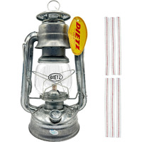 Light Of Mine - Dietz #76 Original Galvanized Oil Lantern With 1/2"" Replacement Wick Strips (Galvanized/Zinc)