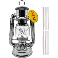 Light Of Mine - Dietz #76 Original Nickel Oil Lantern With 1/2"" Replacement Wick Strips (Nickel)