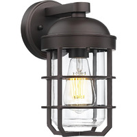 Emliviar Farmhouse Wall Mount Outdoor Lighting, Nautical Exterior Light Fixture Metal With Clear Glass, Outside Light In Oil Rubbed Bronze Finish For Garden & Porch, Ge255Bl Orb