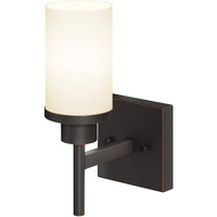 Aoneon Wall Lights Over Mirror Bathroom Vanity Light Fixtures With White Frosted Glass, Wall Sconce For Porch Hallway Entrance, Oil Rubbed Bronze T001Orb-L1