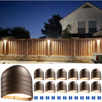 Leonlite 12-Pack Update 5Cct Low Voltage Led Deck Lights, 250Lm Ultra Bright Fence Down Light, 12-24V Ac/Dc Anti Glare Step Railing Light, Cri90, 1800K/2700K/3000K/4000K/5000K, Ip65, Oil Rubbed Bronze