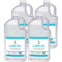 The Dreidel Company Liquid Paraffin Lamp Oil - 1 Gallon - Smokeless, Odorless, Ultra Clean Burning Fuel For Indoor And Outdoor Use (4-Pack)