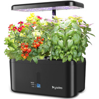 Dryades Indoor Garden System 19 Watt Led Growing Light Upgrade 2 Self-Watering Soil-Cultivated Growing Pots Gardening Gifts For Mom Plant Pot For Vegetables Herbs Tomato(No Seeds&Soil)