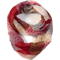 Scarfand's Mixed Colors Oil Paint Tie-Dye Spring Fashion Versatile Lightweight Infinity Scarves Head Wrap (Brick Red)