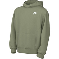 Nike Sportswear Club Fleece Pullover Hoodie (Little Big Kid), Oil Green/White