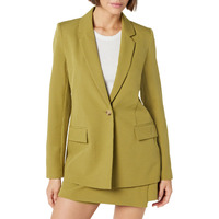 The Drop Women's Blake Long Blazer, Olive Oil Xs