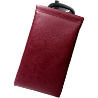 Women Soft Sunglasses Case Squeeze Top | Burgundy Large Eyeglass Case - Soft Glasses Holder Pouch | Passport Holder | Earbud & Phone Charger Storage Case (Ct8 Burgundy)