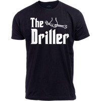 Ann Arbor T-Shirt Co. The Driller - Funny Well Drilling Oil Field Worker Apprentice Journeyman Master T-Shirt For Men & Women Dad Grandpa - (Black, Xl)
