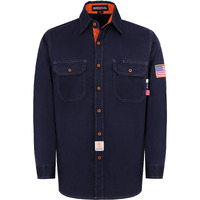 Bocomal Fr Shirts For Men Flame Resistant Light Weight Nfpa2112 Fire Retardant Welding Shirt Water & Oil Repellent Finish