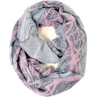Scarfand's Mixed Colors Oil Paint Tie-Dye Spring Fashion Versatile Lightweight Infinity Scarves Head Wrap (Wintry (Gray))