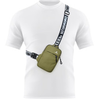 Peicees Mini Crossbody Sling Bag Chest Bag Dual Pocket Water Resistant Fanny Pack Running Phone Holder For Men Women Workout Travel, Army Green