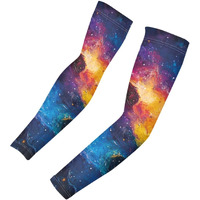 Binienty Unisex Arm Sleeves For Men Women Oil Painting Galaxy Print Anti-Slip Uv Arm Sleeves For Golf, Basketball, Cycling, Driving Ideal Gifts For Friends,Size M