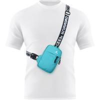 Peicees Mini Crossbody Sling Bag Chest Bag Dual Pocket Water Resistant Fanny Pack Running Phone Holder For Men Women Workout Travel, Lake Blue