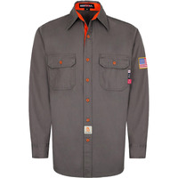 Bocomal Fr Shirts For Men Flame Resistant Light Weight Nfpa2112 Fire Retardant Welding Shirt Water & Oil Repellent Finish
