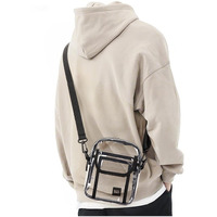 Seafew Large Clear Purse Stadium Approved Crossbody Bag For Men And Women, Travel Wallet Passport Holder Phone Purse Unisex, Mini Messenger Satchel Bag For Women Fanny Pack Neck Pouch Bags