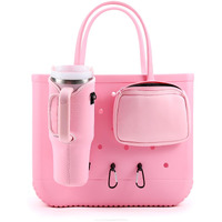 Meeti 4Pcs Organizer Holder For Bogg Bag, Accessories For Bogg Bags, Phone Holder Compatible With Bogg Bag Original (Pink)