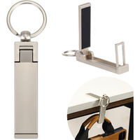 Bulfull Purse Hook For Table, Instant Bag Purse Hook Hanger Holder For Table Desk Folding Handbag Table Hook Hanger For Women Mobile Phone Stand Holder(Platinum)