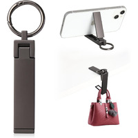 Bulfull Purse Hook For Table Desk Folding Handbag Holder Mobile Phone Stand Holder For Women Men (New Upgrade-Black)