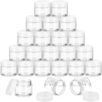 Satinior 36 Pieces Plastic Jars With Lids Round Leak Proof Airtight Container Cosmetic Small Empty Jars For Lotions Ointments Travel Toiletries Creams Make Up Storage(1.5 Oz,White)