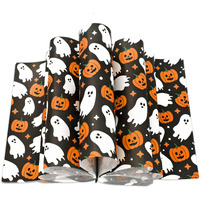 Jarthenaamcs 150Pcs Halloween Wax Paper Pumpkin Boo Ghost Deli Paper Black Sandwich Wrap Paper Tissue Waterproof Oil-Proof Picnic Liners For Party Kitchen Supplies, 9.8 X 8.3 Inch