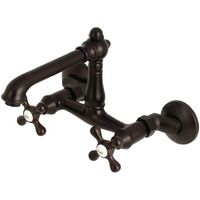 Kingston Brass Ks7225Ax English Country Kitchen Faucet, 6-5/8"" In Spout Reach, Oil Rubbed Bronze