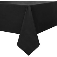 Romanstile 100% Waterproof Pvc Tablecloth, Square Oil Spill Proof Stain Resistant Vinyl Table Cloth, Wipe Clean Plastic Table Covers For Kitchen/Dining/Parties - 54 X 54 Inch, Black